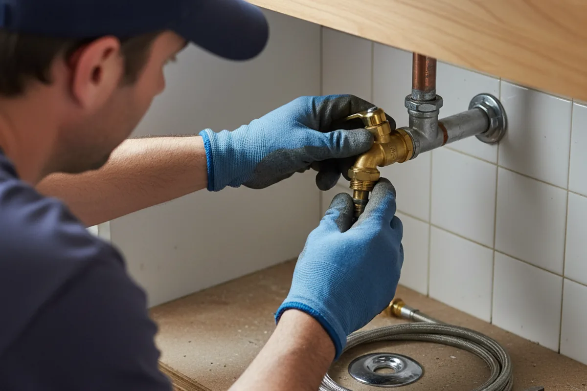 Shutoff valve and fitting work during Repiping in Davison